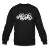 Alaska Sweatshirt - Hand Lettered Alaska Crewneck Sweatshirt - black