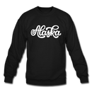 Alaska Sweatshirt - Hand Lettered Alaska Crewneck Sweatshirt - black