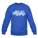 Alaska Sweatshirt - Hand Lettered Alaska Crewneck Sweatshirt - royal blue