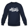 Alaska Sweatshirt - Hand Lettered Alaska Crewneck Sweatshirt - navy