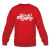 Alaska Sweatshirt - Hand Lettered Alaska Crewneck Sweatshirt - red