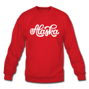 Alaska Sweatshirt - Hand Lettered Alaska Crewneck Sweatshirt - red