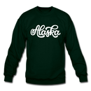 Alaska Sweatshirt - Hand Lettered Alaska Crewneck Sweatshirt - forest green