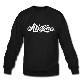 Arizona Sweatshirt - Hand Lettered Arizona Crewneck Sweatshirt - black