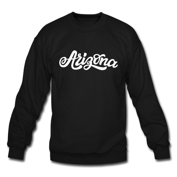 Arizona Sweatshirt - Hand Lettered Arizona Crewneck Sweatshirt - black