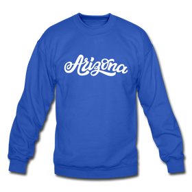 Arizona Sweatshirt - Hand Lettered Arizona Crewneck Sweatshirt - royal blue