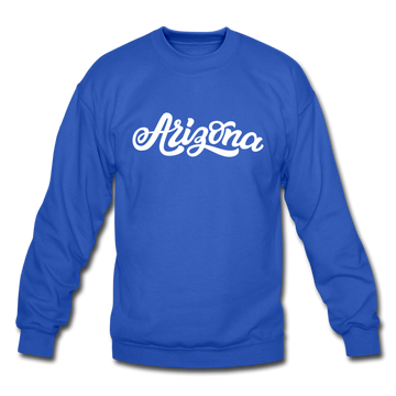 Arizona Sweatshirt - Hand Lettered Arizona Crewneck Sweatshirt - royal blue