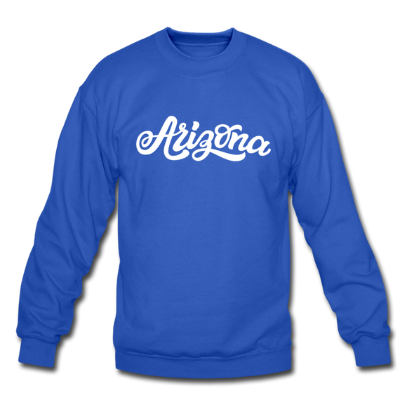 Arizona Sweatshirt - Hand Lettered Arizona Crewneck Sweatshirt - royal blue