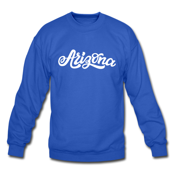 Arizona Sweatshirt - Hand Lettered Arizona Crewneck Sweatshirt - royal blue