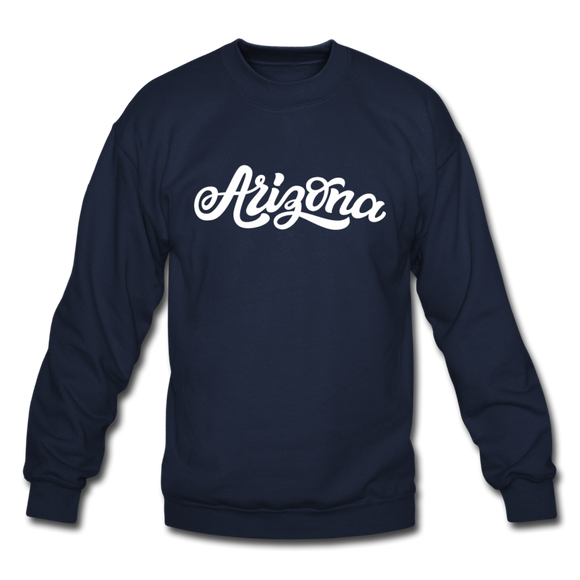 Arizona Sweatshirt - Hand Lettered Arizona Crewneck Sweatshirt - navy