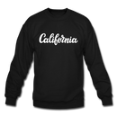 California Sweatshirt - Hand Lettered California Crewneck Sweatshirt - black