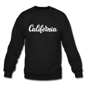 California Sweatshirt - Hand Lettered California Crewneck Sweatshirt - black