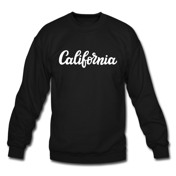 California Sweatshirt - Hand Lettered California Crewneck Sweatshirt - black