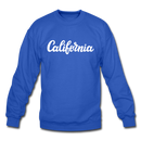 California Sweatshirt - Hand Lettered California Crewneck Sweatshirt - royal blue