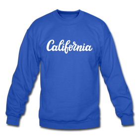 California Sweatshirt - Hand Lettered California Crewneck Sweatshirt - royal blue