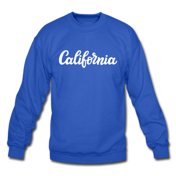 California Sweatshirt - Hand Lettered California Crewneck Sweatshirt - royal blue