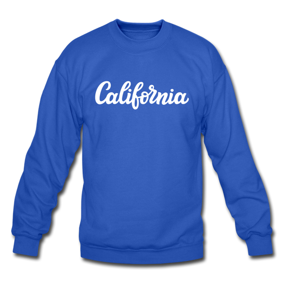 California Sweatshirt - Hand Lettered California Crewneck Sweatshirt - royal blue