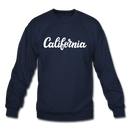 California Sweatshirt - Hand Lettered California Crewneck Sweatshirt - navy