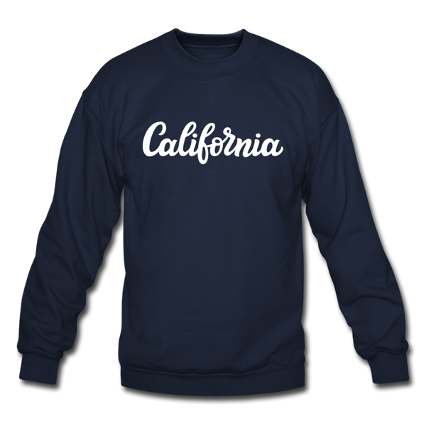 California Sweatshirt - Hand Lettered California Crewneck Sweatshirt - navy