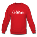 California Sweatshirt - Hand Lettered California Crewneck Sweatshirt - red