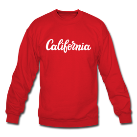 California Sweatshirt - Hand Lettered California Crewneck Sweatshirt - red