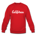 California Sweatshirt - Hand Lettered California Crewneck Sweatshirt - red