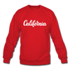 California Sweatshirt - Hand Lettered California Crewneck Sweatshirt - red