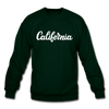 California Sweatshirt - Hand Lettered California Crewneck Sweatshirt - forest green