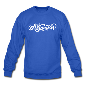 Arkansas Sweatshirt - Hand Lettered Arkansas Crewneck Sweatshirt - royal blue