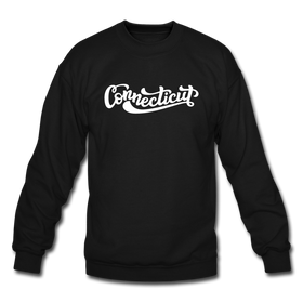 Connecticut Sweatshirt - Hand Lettered Connecticut Crewneck Sweatshirt - black