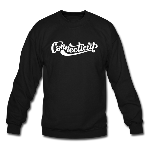 Connecticut Sweatshirt - Hand Lettered Connecticut Crewneck Sweatshirt - black