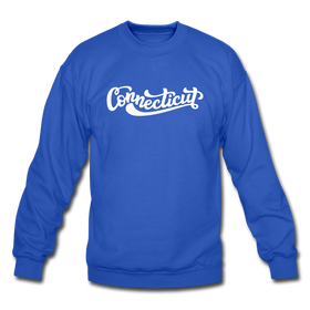 Connecticut Sweatshirt - Hand Lettered Connecticut Crewneck Sweatshirt - royal blue