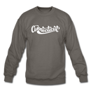 Connecticut Sweatshirt - Hand Lettered Connecticut Crewneck Sweatshirt - asphalt gray