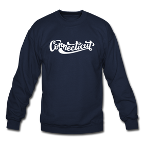 Connecticut Sweatshirt - Hand Lettered Connecticut Crewneck Sweatshirt - navy