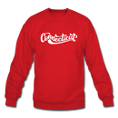 Connecticut Sweatshirt - Hand Lettered Connecticut Crewneck Sweatshirt - red