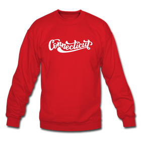 Connecticut Sweatshirt - Hand Lettered Connecticut Crewneck Sweatshirt - red