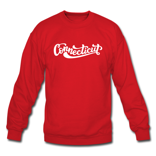 Connecticut Sweatshirt - Hand Lettered Connecticut Crewneck Sweatshirt - red