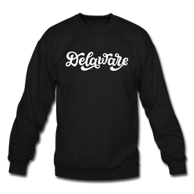 Delaware Sweatshirt - Hand Lettered Delaware Crewneck Sweatshirt - black