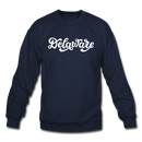 Delaware Sweatshirt - Hand Lettered Delaware Crewneck Sweatshirt - navy