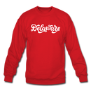 Delaware Sweatshirt - Hand Lettered Delaware Crewneck Sweatshirt - red