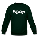 Delaware Sweatshirt - Hand Lettered Delaware Crewneck Sweatshirt - forest green