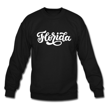 Florida Sweatshirt - Hand Lettered Florida Crewneck Sweatshirt - black