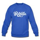 Florida Sweatshirt - Hand Lettered Florida Crewneck Sweatshirt - royal blue