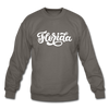 Florida Sweatshirt - Hand Lettered Florida Crewneck Sweatshirt - asphalt gray