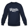 Florida Sweatshirt - Hand Lettered Florida Crewneck Sweatshirt - navy