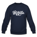 Florida Sweatshirt - Hand Lettered Florida Crewneck Sweatshirt - navy
