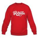 Florida Sweatshirt - Hand Lettered Florida Crewneck Sweatshirt - red