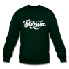 Florida Sweatshirt - Hand Lettered Florida Crewneck Sweatshirt - forest green