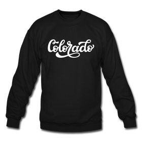 Colorado Sweatshirt - Hand Lettered Colorado Crewneck Sweatshirt - black