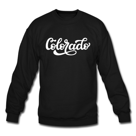 Colorado Sweatshirt - Hand Lettered Colorado Crewneck Sweatshirt - black